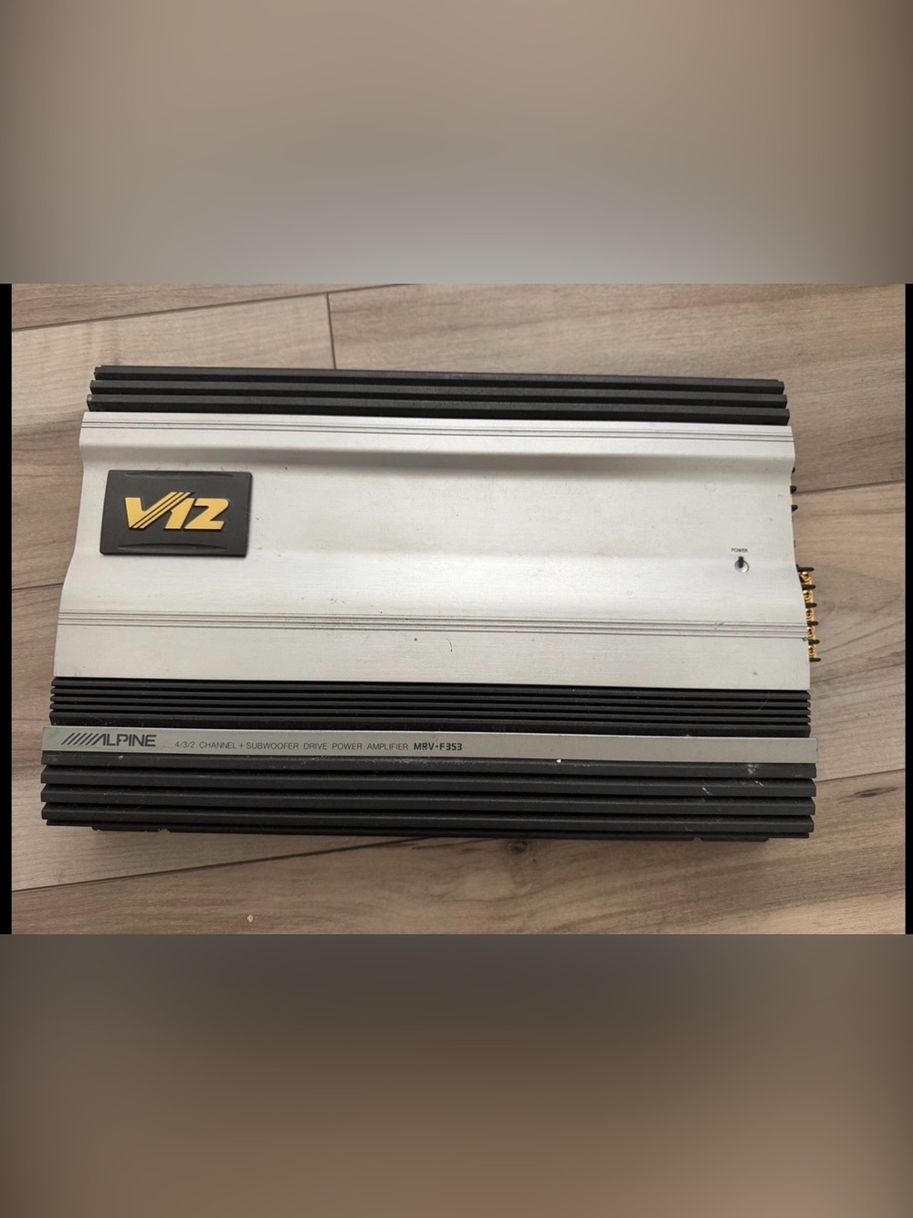 Alpine Car Amplifier Silver and Black